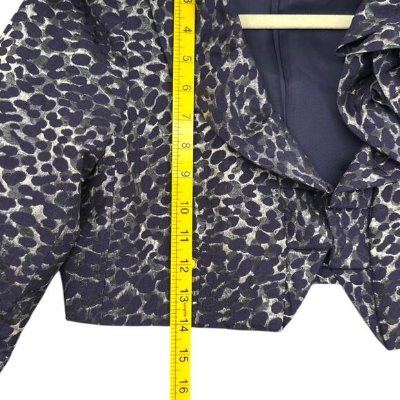 Rickie Freeman Teri Jon Purple 3 Piece‎ Ruffled Collar Knee Length Dress Size 4 - Picture 9 of 13